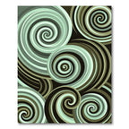 Mint Swirls Abstract Composition Rug