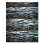 Rustic Blue Gray Wood Grain Plank Rug