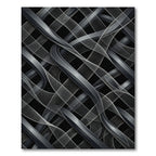 Gray Woven Ribbon Abstract Rug