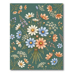 Delicate Floral Bouquet Field Rug