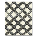 Industrial Gray Chain Link Grid Rug