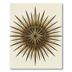Golden Sunburst Starburst Compass Rug