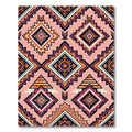 Geometric Pink Diamond Tribal Rug