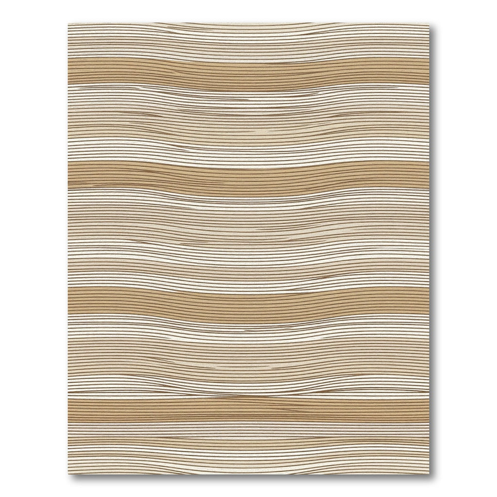 Minimalist Wavy Neutral Stripe Rug