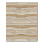 Minimalist Wavy Neutral Stripe Rug