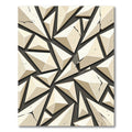 Cream Geometric Prismatic Shattered Stone Rug