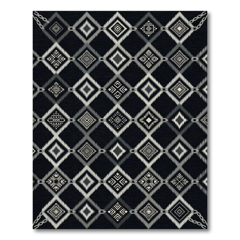 Black Diamond Geo Chain Links Rug