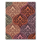 Ornate Floral Damask Inlay Rug