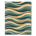 Abstract Swirl Teal Orange waves Rug