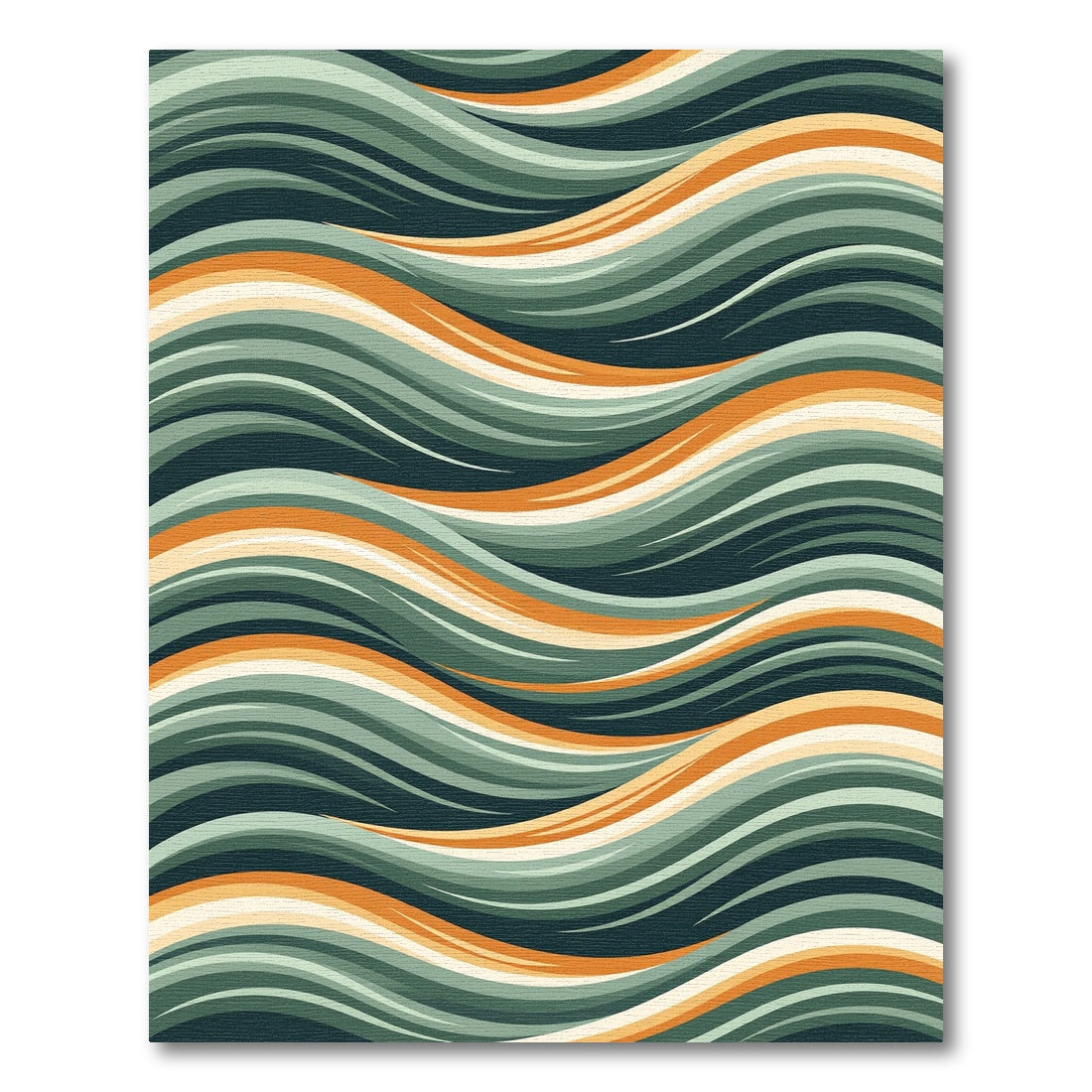 Abstract Swirl Teal Orange waves Rug