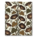 Brown Morning Glory Vine Floral Rug