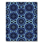 Navy Blue Celestial Geometric Star Rug