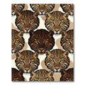 Leopard Face Neutral Tonal Repeat Rug