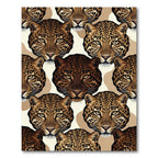 Leopard Face Neutral Tonal Repeat Rug