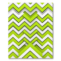 Vibrant Lime Green Geometric Chevron Rug