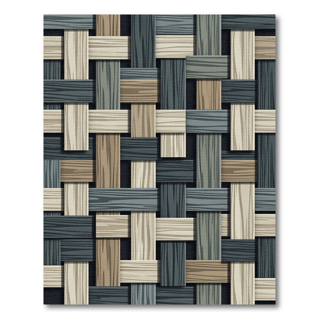 Woven Wood Grain Texture Rug