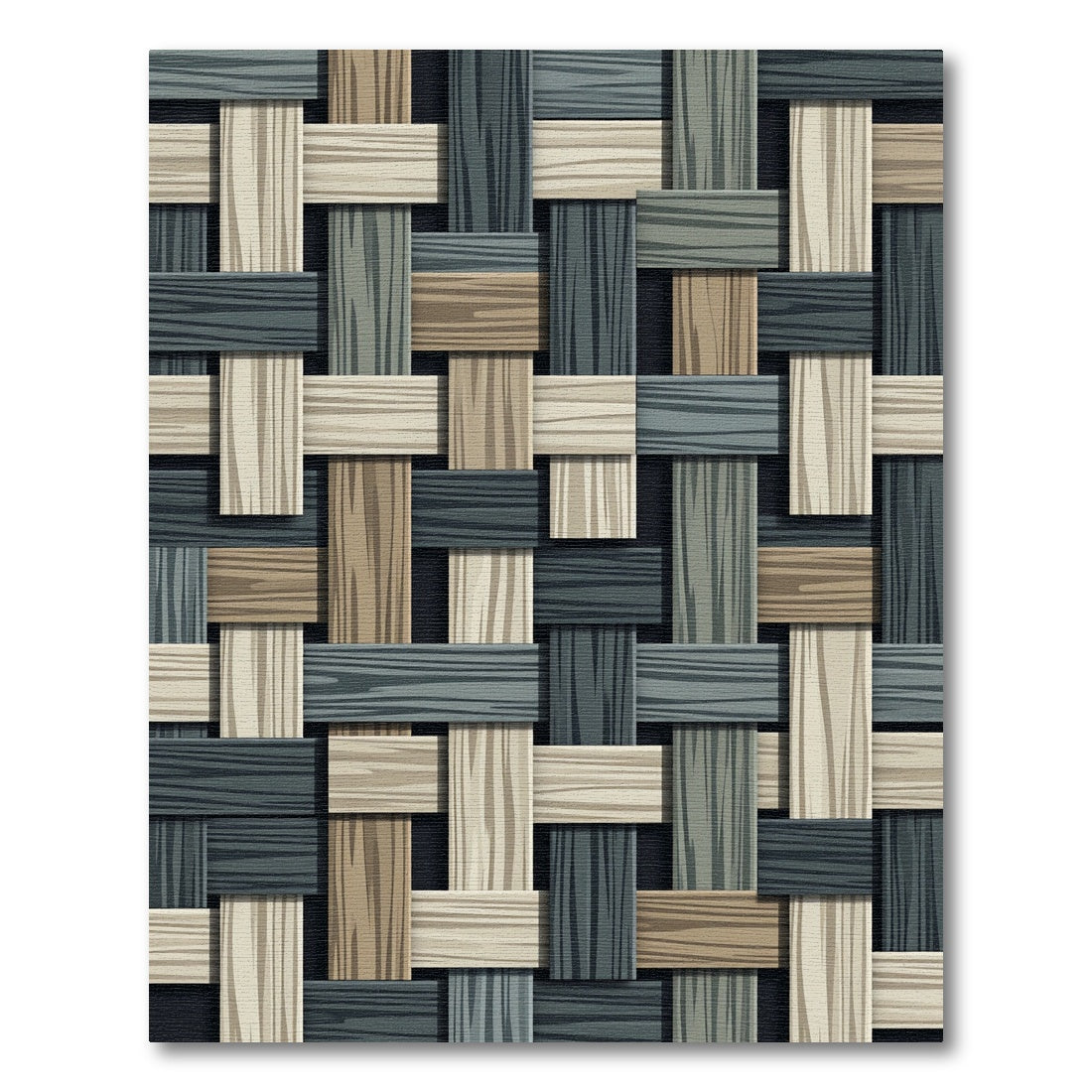 Woven Wood Grain Texture Rug