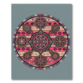 Vibrant Pink Floral Medallion Mandala Rug