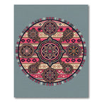 Vibrant Pink Floral Medallion Mandala Rug