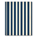 Navy and Cream Vertical Striped Rug