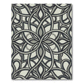 Gray Interlocking Ribbon Interlace Rug