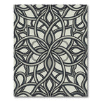 Gray Interlocking Ribbon Interlace Rug