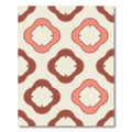 Terracotta Pink Scalloped Quatrefoil Trellis Rug