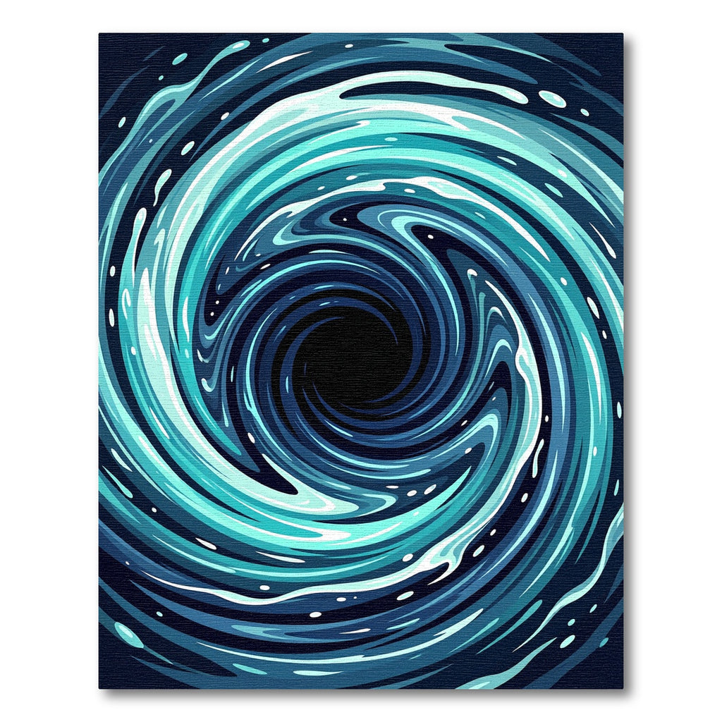 Abstract Oceanic Swirl Concentric Vortex Rug