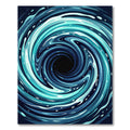 Abstract Oceanic Swirl Concentric Vortex Rug