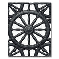 Charcoal Nautical Ship Wheel Intertwined Rug
