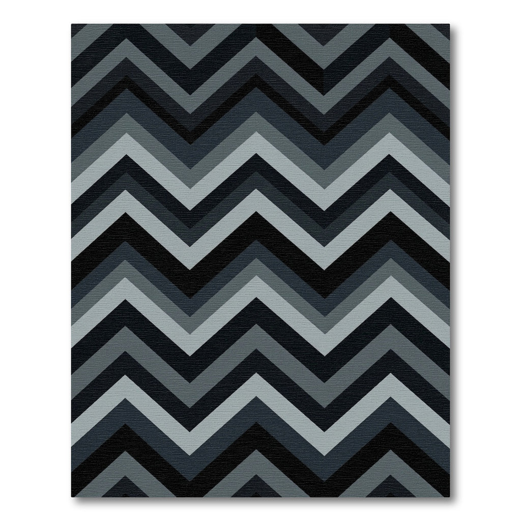Modern Gray Chevron Zigzag Rug