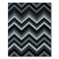 Modern Gray Chevron Zigzag Rug