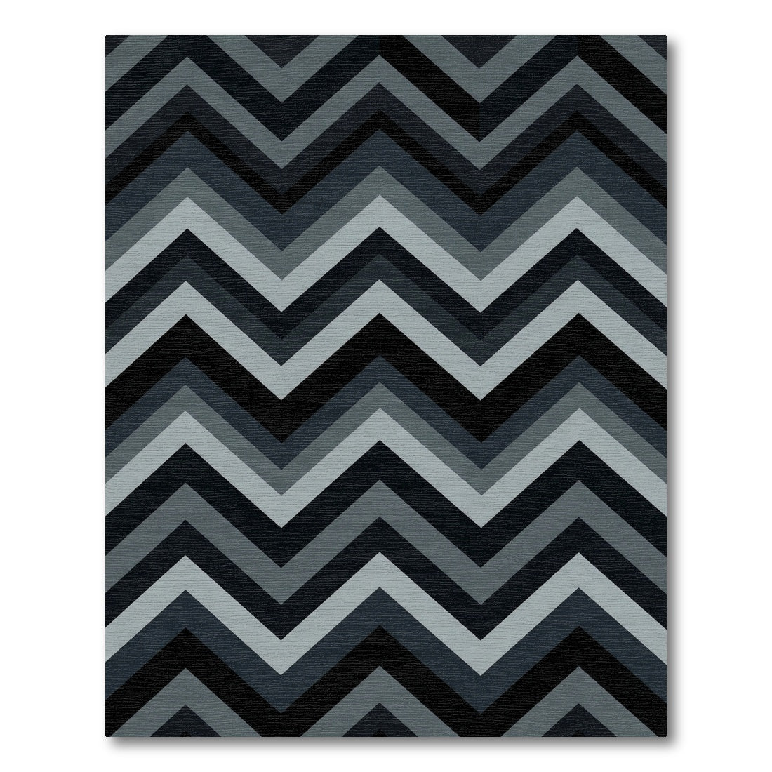 Modern Gray Chevron Zigzag Rug