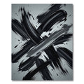 Monochromatic Abstract Brushstroke Swirl Rug