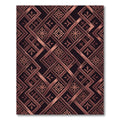Garnet Geometric Lattice Interwoven Weave Rug