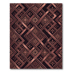 Garnet Geometric Lattice Interwoven Weave Rug