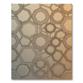 Modern Geometric Bronze Hexagon Gradient Rug