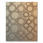Modern Geometric Bronze Hexagon Gradient Rug