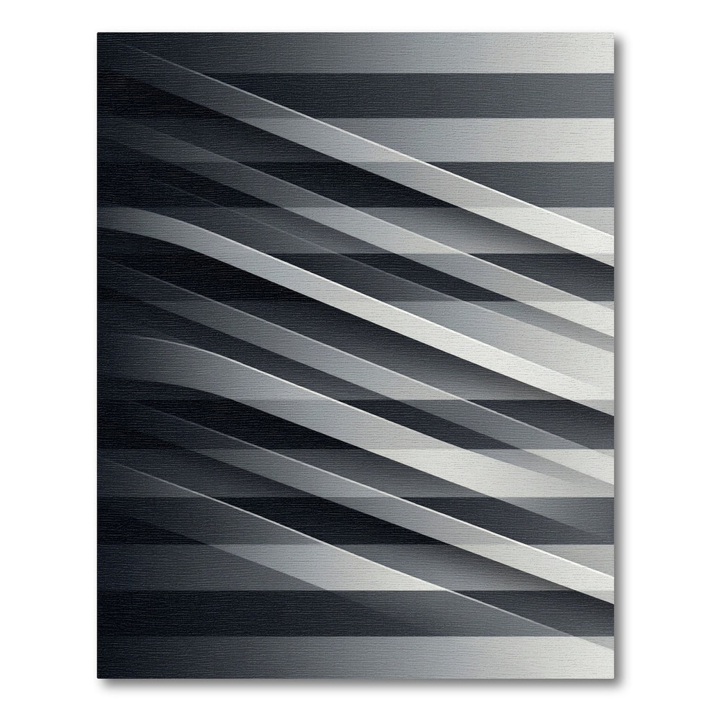 Monochromatic Diagonal Stripe Overlay Rug