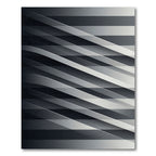 Monochromatic Diagonal Stripe Overlay Rug