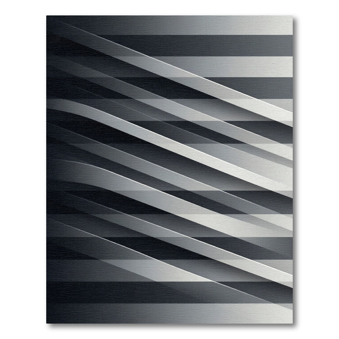 Monochromatic Diagonal Stripe Overlay Rug