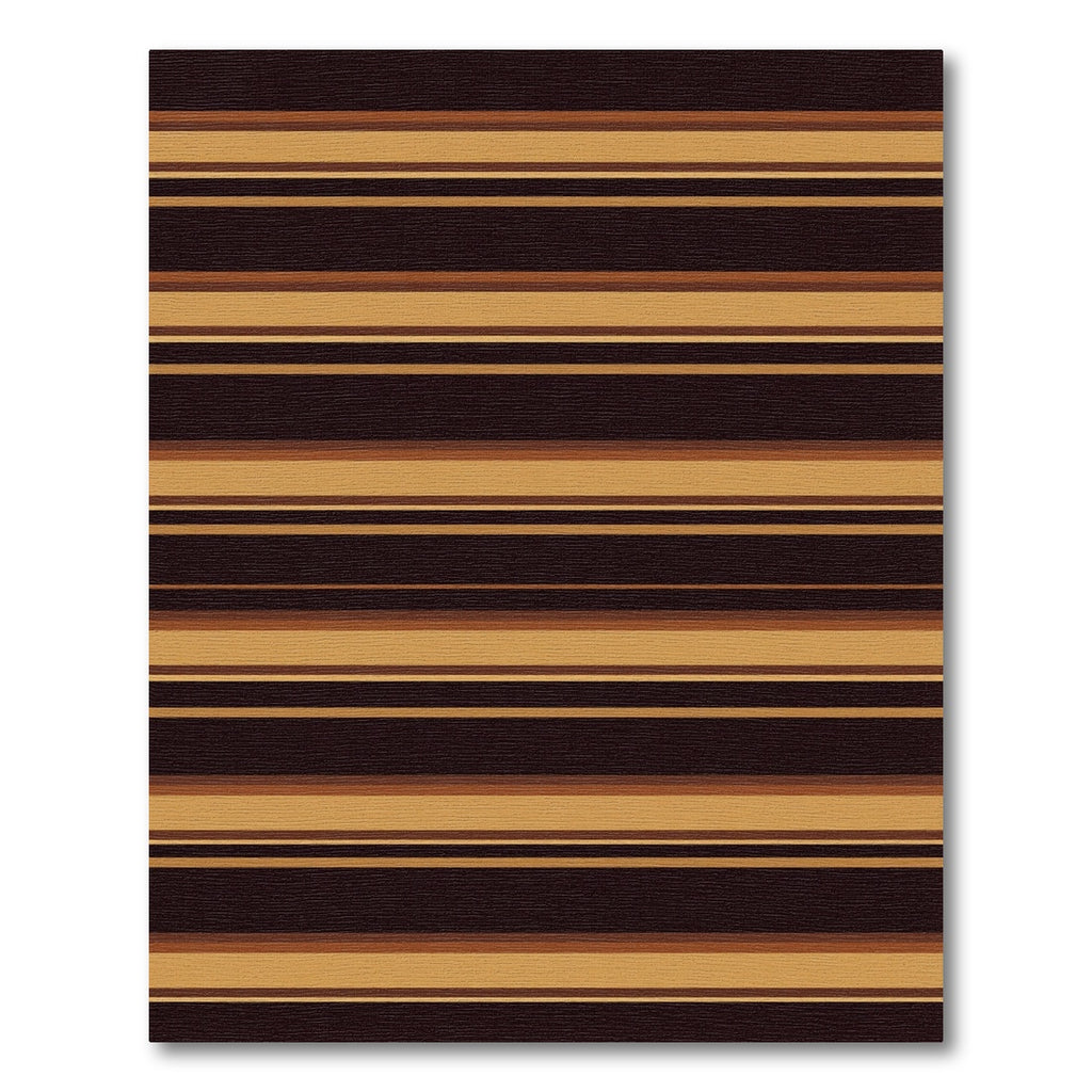 Earthy Brown Gold Horizontal Layered Stripes Rug