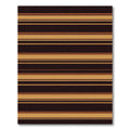 Earthy Brown Gold Horizontal Layered Stripes Rug