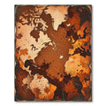 Antique Sepia World Map Abstract Earth Rug