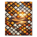 Golden Desert Sun Scale Rug