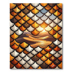 Golden Desert Sun Scale Rug