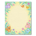 Whimsical Kitty Garden Butterflies Rug