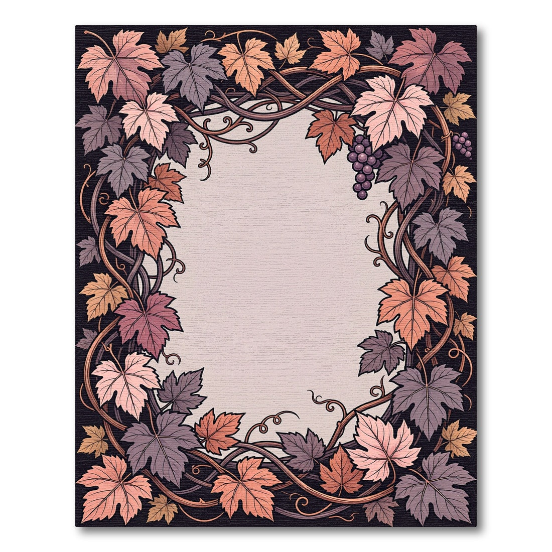 Autumn Leaf Vine Surround Rug