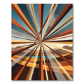 Geometric Sunburst Horizon Lines Rug