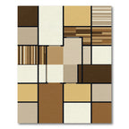 Earthy Tones Geometric Composition Rug